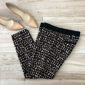Ann Taylor LOFT Neutral Modern Patterned Tapered Stylish Career Wear Pants